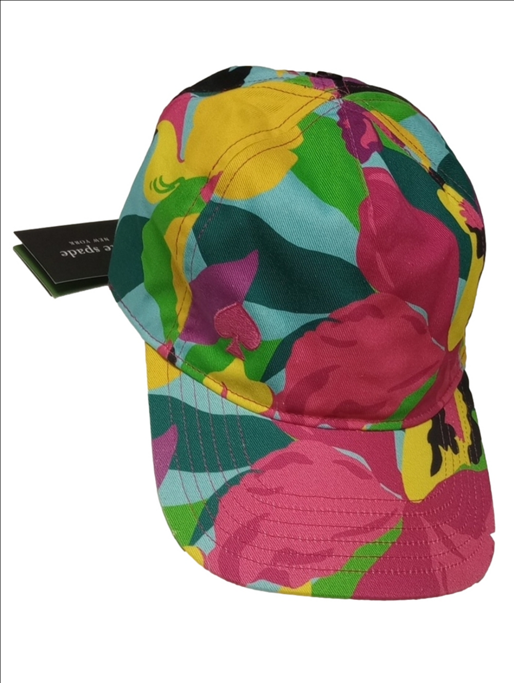 🆕🌺KATE SPADE "ORCHID BLOOM" MULTICOLOR FLORAL TROPICAL BASEBALL CAP 🌸 - Picture 2 of 9